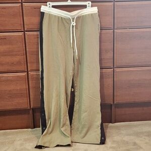 MIND BODY LOVE by Peace Love World wide leg snap  sweatpants MEDIUM